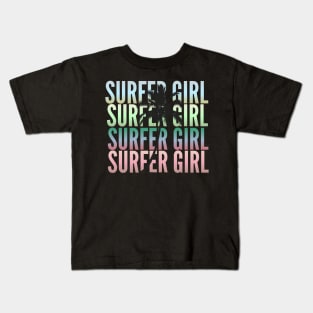 Surfer girl t-shirt Kids T-Shirt